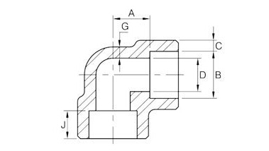90LR SW Elbow Drawing